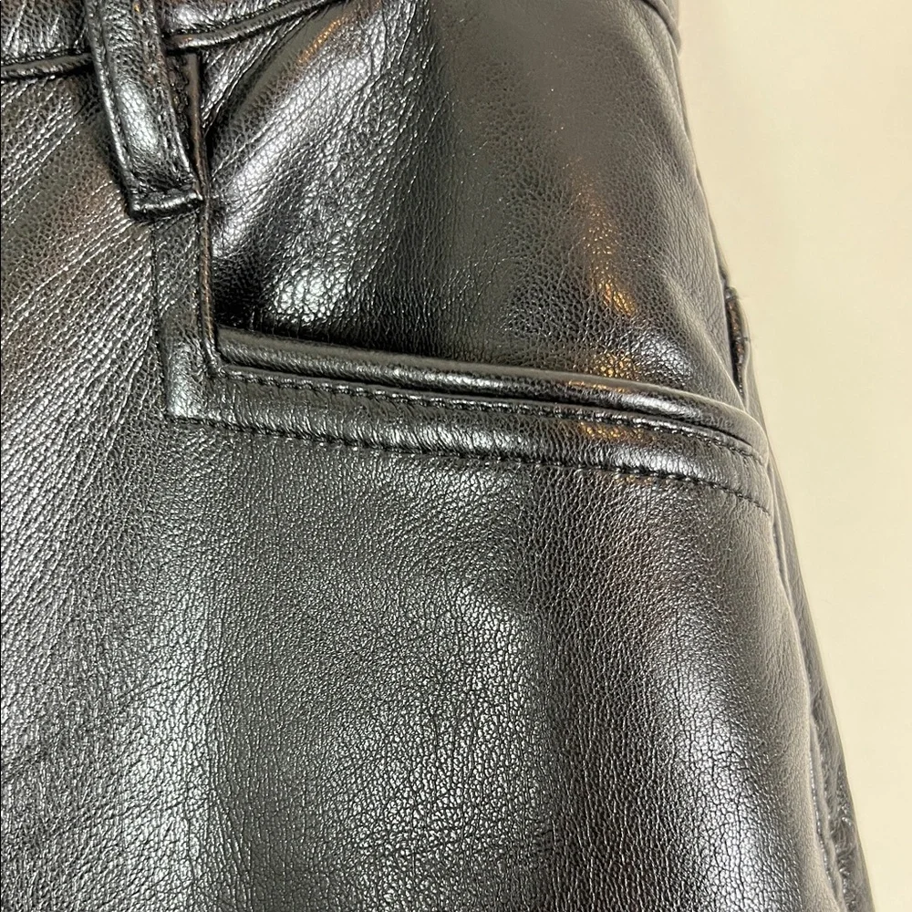 NWT Wilfred Beatrix Faux Leather Pant High Rise Flare Black 0 - Picture 7 of 13